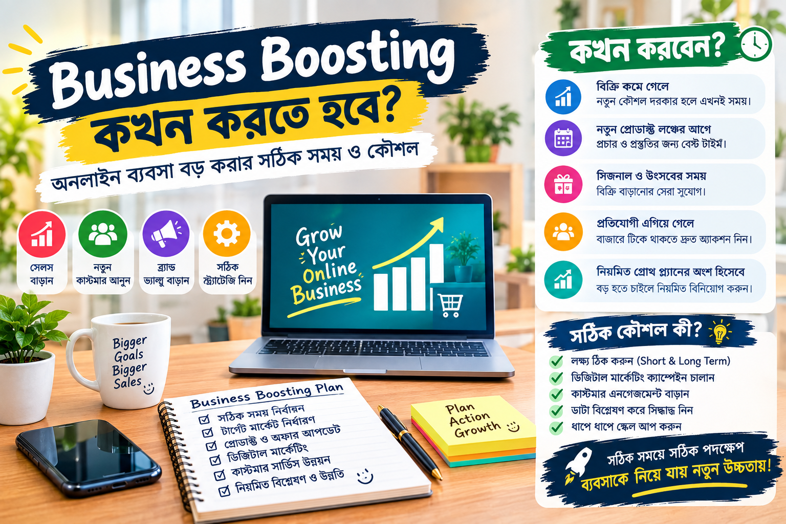 অনলাইন ব্যবসা বড় করার সঠিক সময় ও কৌশল