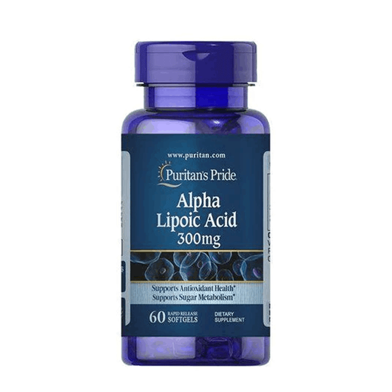 Puritan’s Pride Alpha Lipoic Acid Supports Antioxidant Health 300mg, 60 Cap(USA)