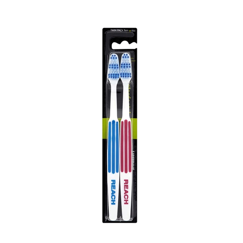 Listerine Reach Twin Pack Medium Toothbrush