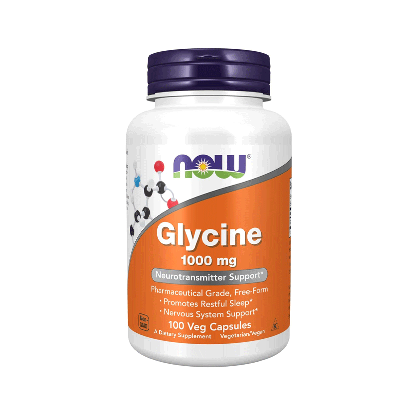 NOW Glycine 1000 mg Veg 100 Capsules