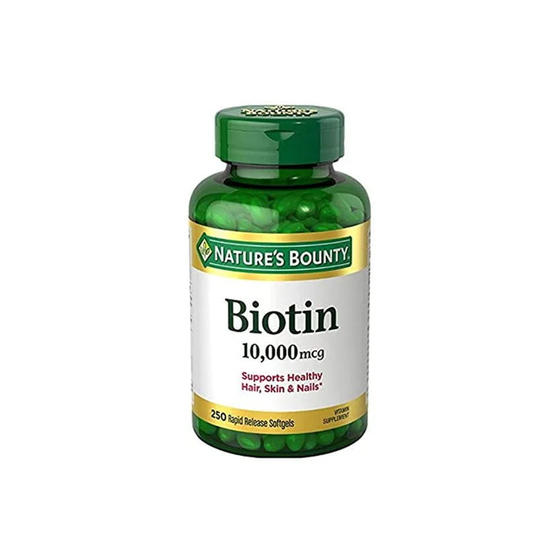 Nature's Bounty Biotin 10000mcg 250 Rapid Release Softgels
