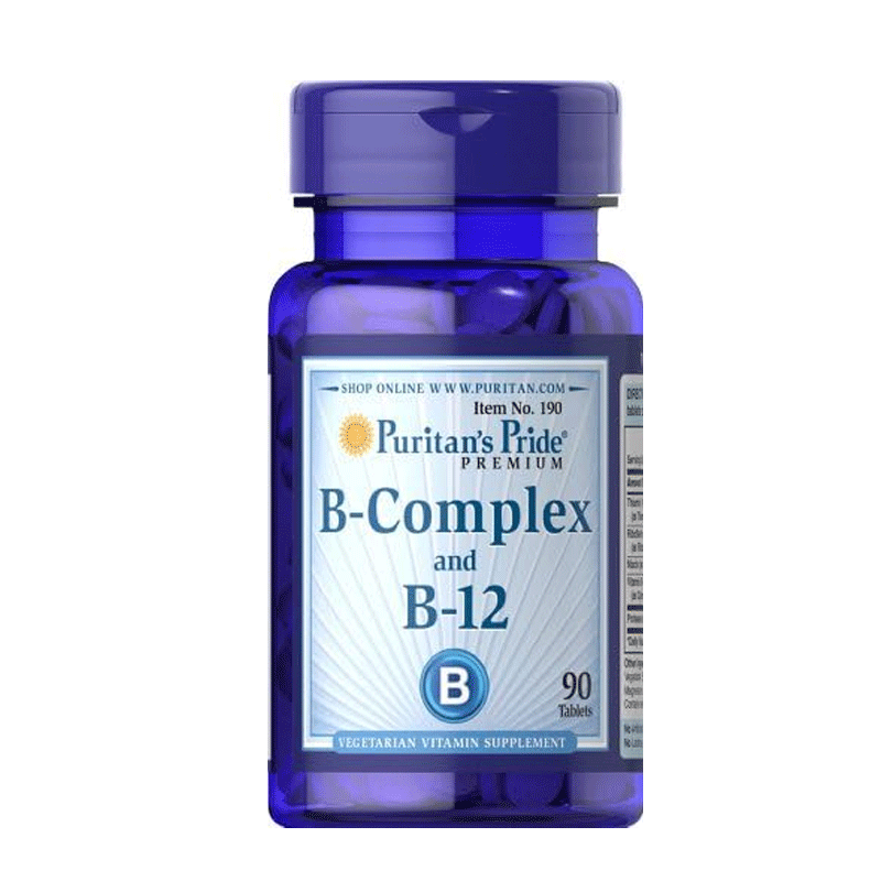 Puritan’s Pride Vitamin B-Complex and Vitamin B-12 90 Tablets