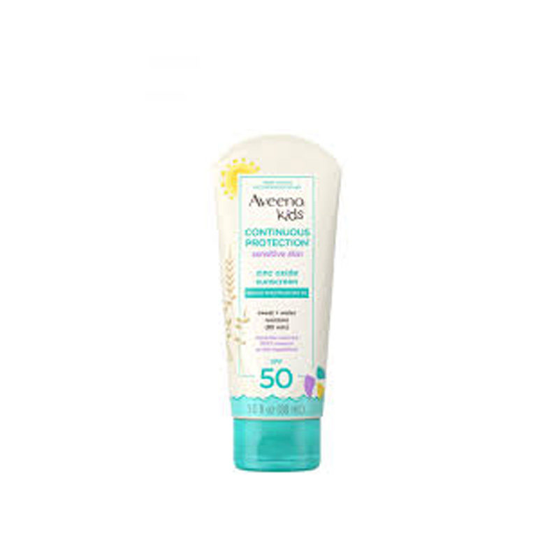 Aveeno Kids Cotinuous Protection Zinc Oxide Sunscreen SPF50 88ml