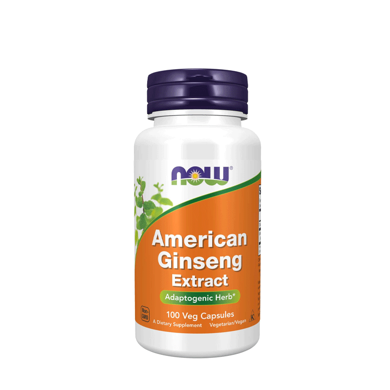 NOW American Ginseng 500 Extract 100 Veg Capsules