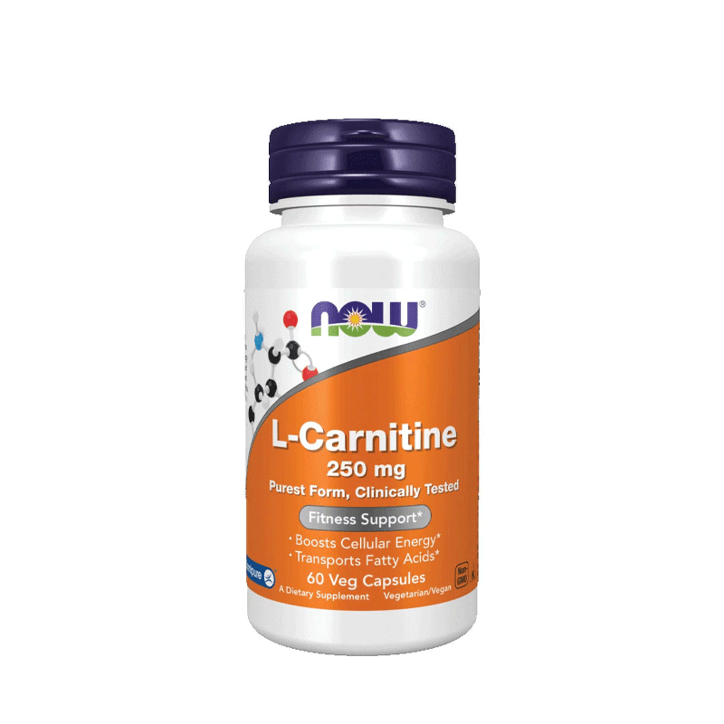 NOW L-Carnitine 250 mg Veg 60 Capsules