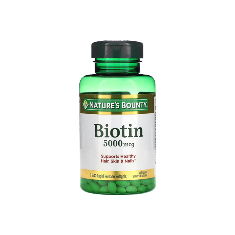 Nature's Bounty Biotin 5000mcg 150 Rapid Release Softgels