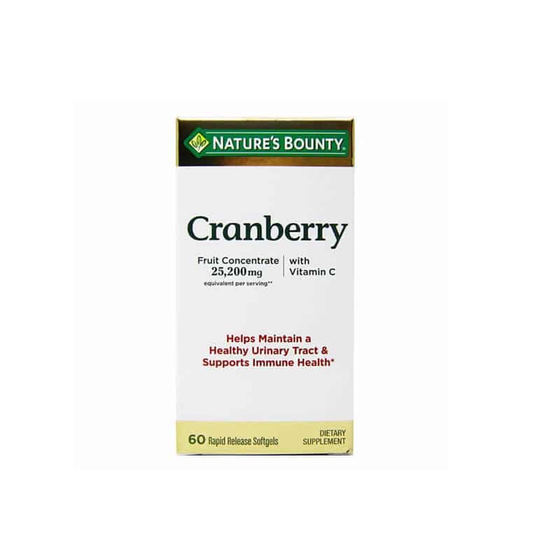Nature's Bounty Cranberry with Vitamin C 25,200mg 60 Softgels