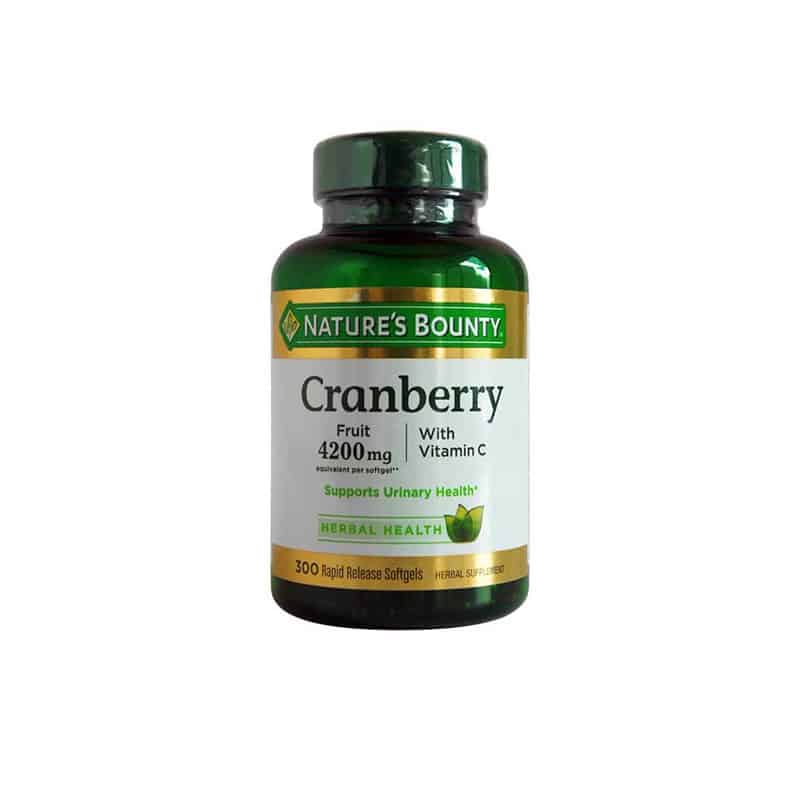 Nature's Bounty Cranberry Pills 4200mg -300 Softgels