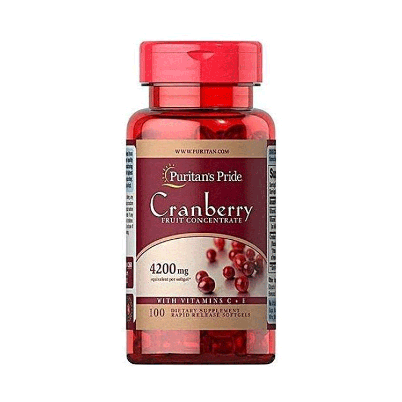 Puritan’s Pride Cranberry Fruit Concentrate with C & E 4200mg 100 Softgels