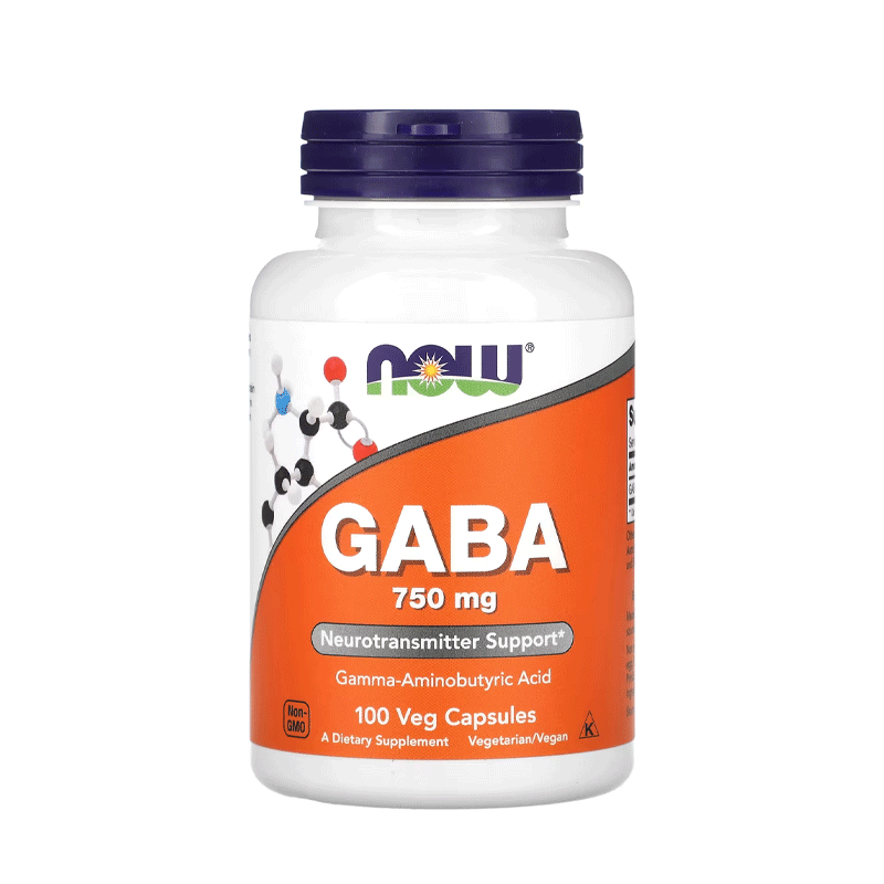 Now Foods GABA 750 mg 100 Veg Capsules