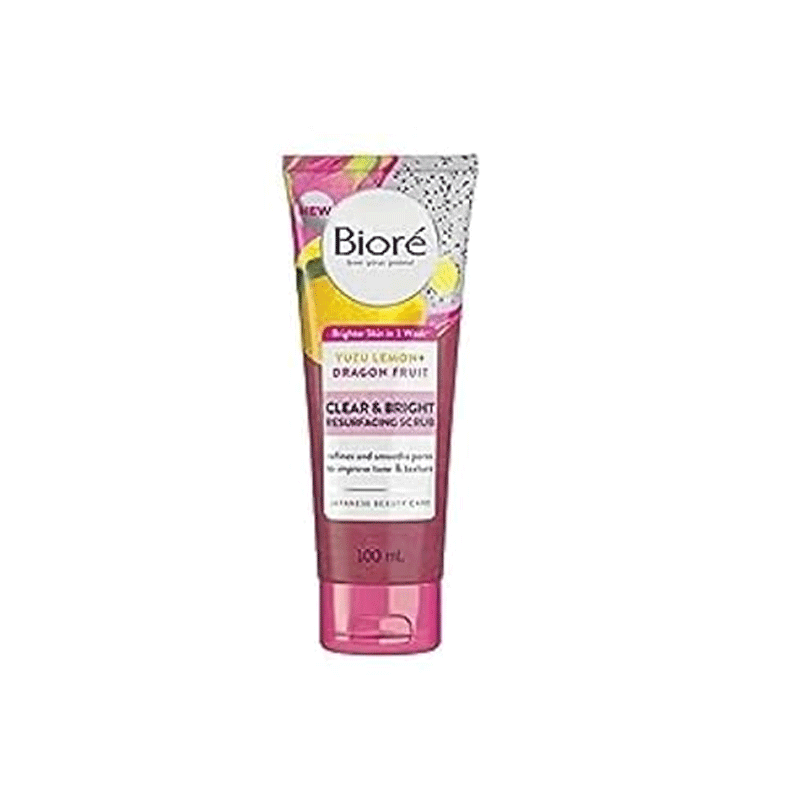 Biore Clear & Bright Resurfacing Scrub Exfoliator (100ml)