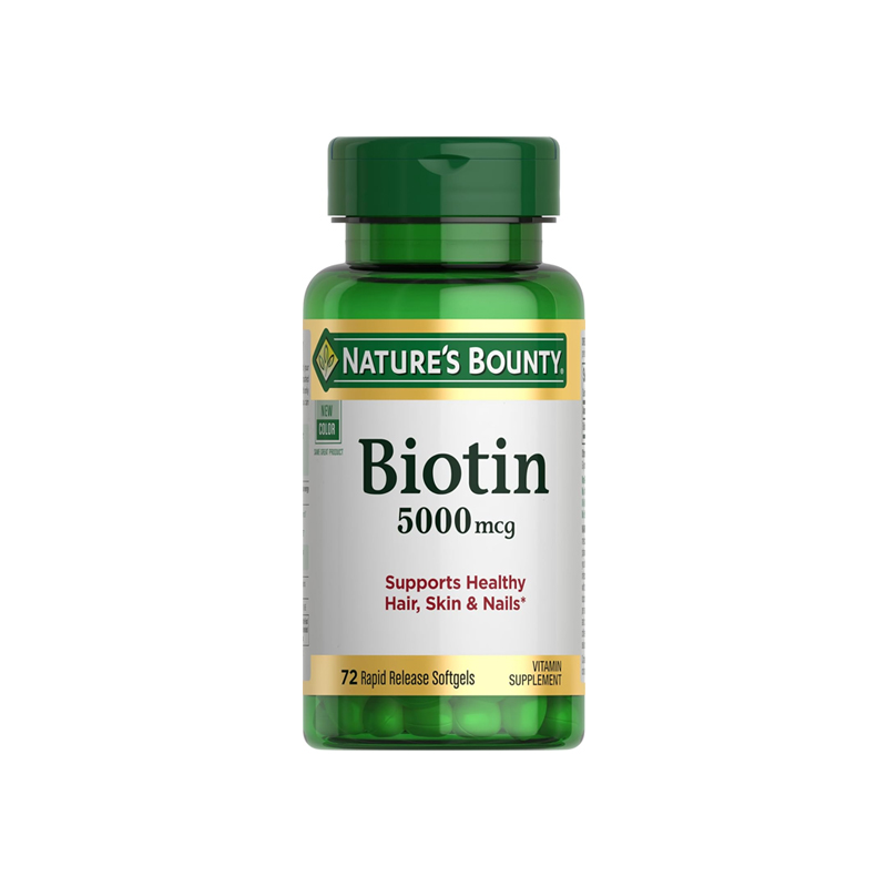 Nature's Bounty Biotin 5000 mcg 72 Repaid Release Softgels