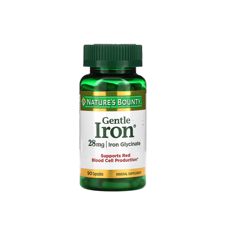 Nature's Bounty Gentle Iron (28mg) -90 Capsules
