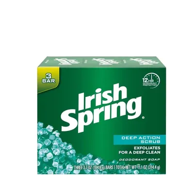Irish Spring Deep Action Scrub Bar Soap (3 Pack)
