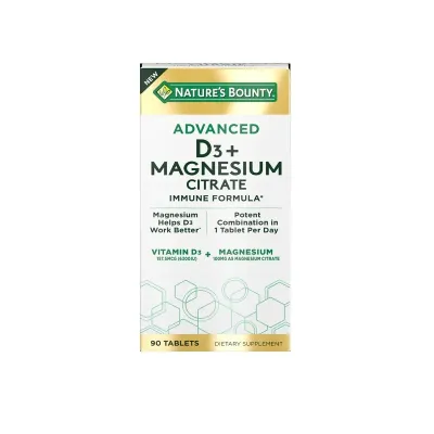 Nature’s Bounty Advanced Vitamin D3 with Magnesium Citrate 90 Tab