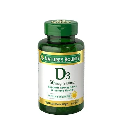Nature’s Bounty Vitamin D3 – 50 mcg (2,000 IU)