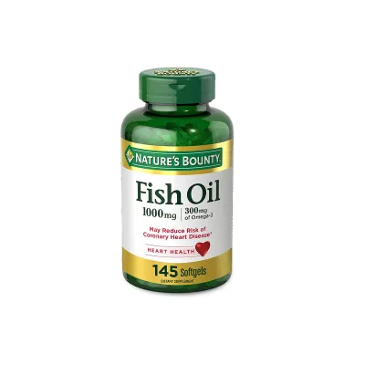Nature's Bounty Fish Oil 1000mg, 300mg of Omega-3,-145 Softgels