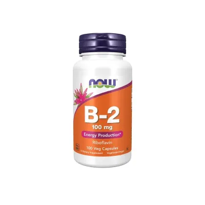 NOW Foods B-2 (Riboflavin) 100 mg, Energy Production – 100 Veg Capsules