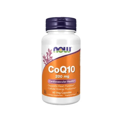NOW Foods CoQ10 (Coenzyme Q10) 200 mg, Cardiovascular Health – 60 Veg Capsules