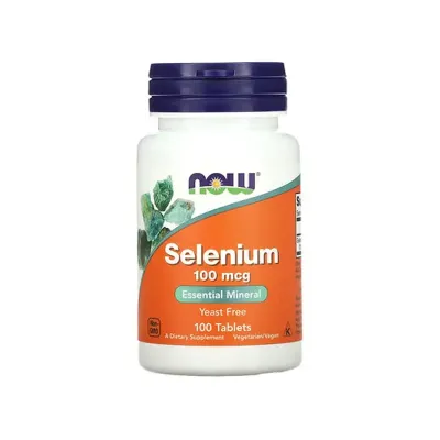 NOW Selenium 100mcg Essential Mineral 100 Tablets
