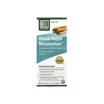 Bell Lifestyle Blood Sugar Metabolism 60 Veg Capsules