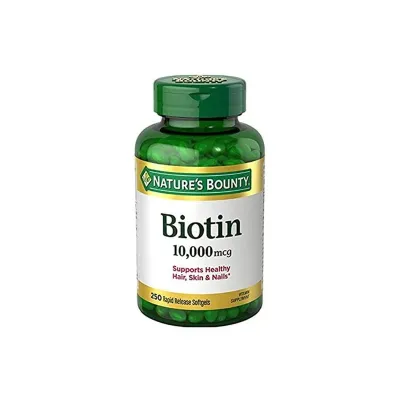 Nature's Bounty Biotin 10000mcg 250 Rapid Release Softgels
