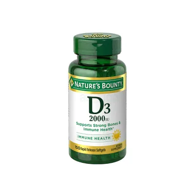 Natures Bounty Vitamin D3 50 mcg (2,000 IU) 150 Softgels
