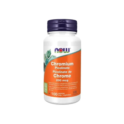 NOW Chromium Picolinate 200 mcg 100 Veg Capsules