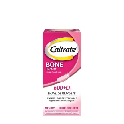 Caltrate Bone Health 600+D3 Highest level Calcium and Vitamin D Supplement 600 mg – 60 Tablet