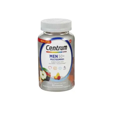 Centrum Men 50+ Multi Gummies, Fruit Flavors -(80) Gummies