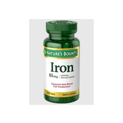 Nature’s Bounty Iron 65 mg 100 Tablets (USA)
