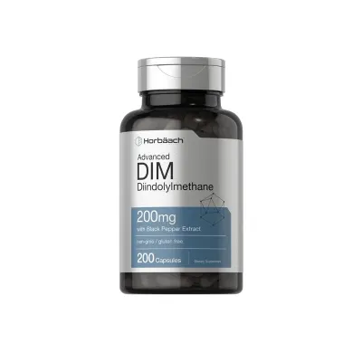 Horbaach Advanced DIM Diindolylmethane 200 mg with Black Pepper Extract – 200 Capsules