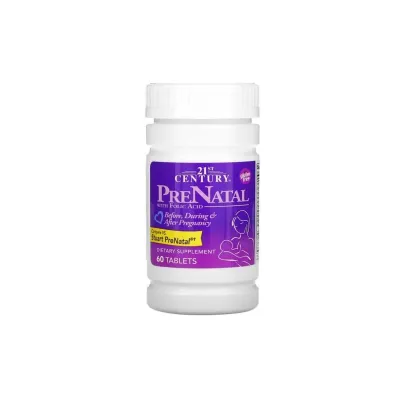 21st Century Prenatal with Folic Acid, 60 Tablets