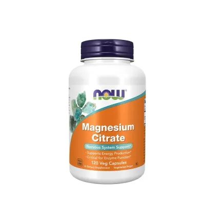 NOW Magnesium Citrate 120 Veg Capsules