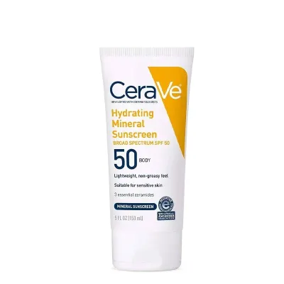 CeraVe Hydrating Mineral Sunscreen Broad Spectrum SPF 50 150ml