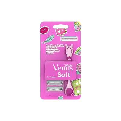 GILLETTE Venus Soft Razor with 4 Refills