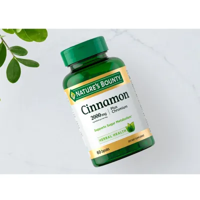 Nature's Bounty Cinnamon Plus Chromium 2000mg 60 Capsules