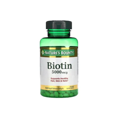 Nature's Bounty Biotin 5000mcg 150 Rapid Release Softgels