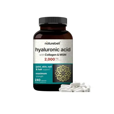 NatureBell Hyaluronic Acid Supplements 2000mg 240 Capsules