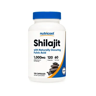 Nutricost Shilajit with Naturally Occurring Fulvic Acid 1,000 MG – 120 Capsules