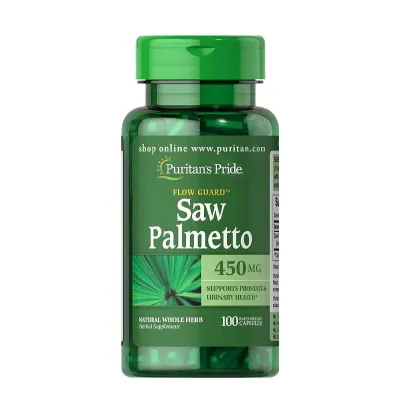 Puritans Pride Saw Palmetto 450 Mg Capsules 100 Tablets