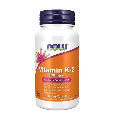 NOW Vitamin K-2 100 mcg 100 Veg Capsules
