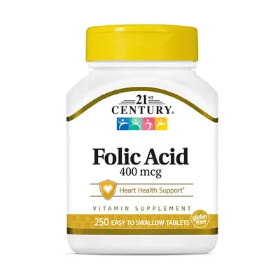 21st Century Folic Acid 400mcg 250 Tablets