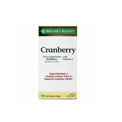 Nature's Bounty Cranberry with Vitamin C 25,200mg 60 Softgels