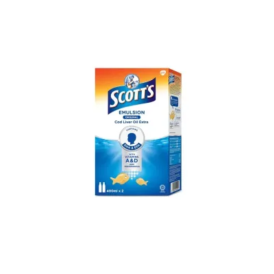 Scott’s Emulsion Cod Liver Oil Extra Original Flavour 2 x 400ML
