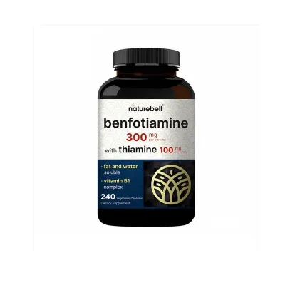 NatureBell Benfotiamine 300mg with Thiamine 100mg 240 Veggie Capsules