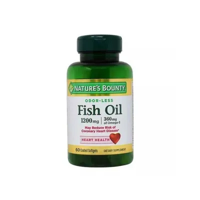 Nature’s Bounty Fish Oil 1200mg 360mg of Omega-3, 60 Softgels