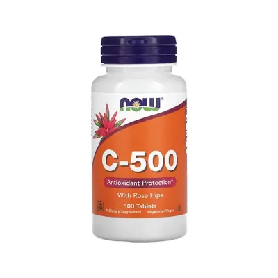 NOW Vitamin C-500 with Rose Hips, Antioxidant Protection