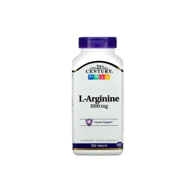 21st Century L-Arginine 1000mg Muscle Support 100 Tablets