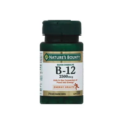 Nature’s Bounty Vitamin b-12 2500mcg 75 Quick Dissolve